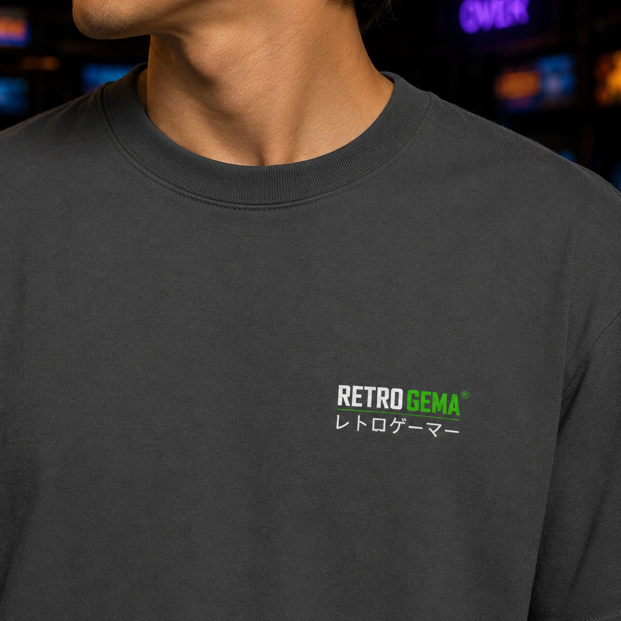 PLAYER ONE Arcade Division Oversized faded t-shirt - Image 3