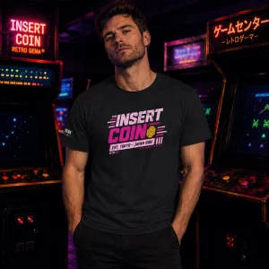 INSERT COIN - Unisex t-shirt - HOT PINK