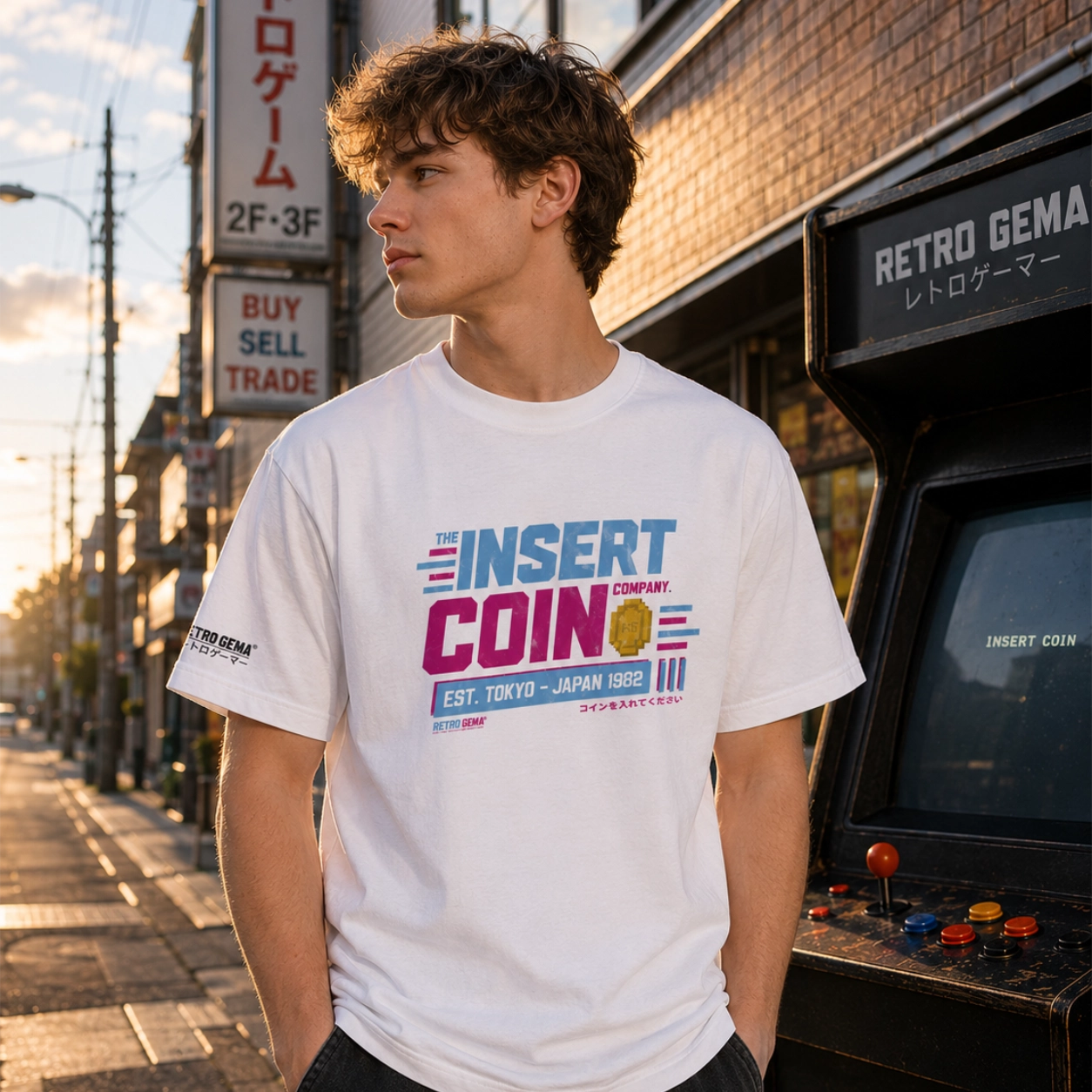 INSERT COIN - Unisex t-shirt - WHITE EXCLUSIVE